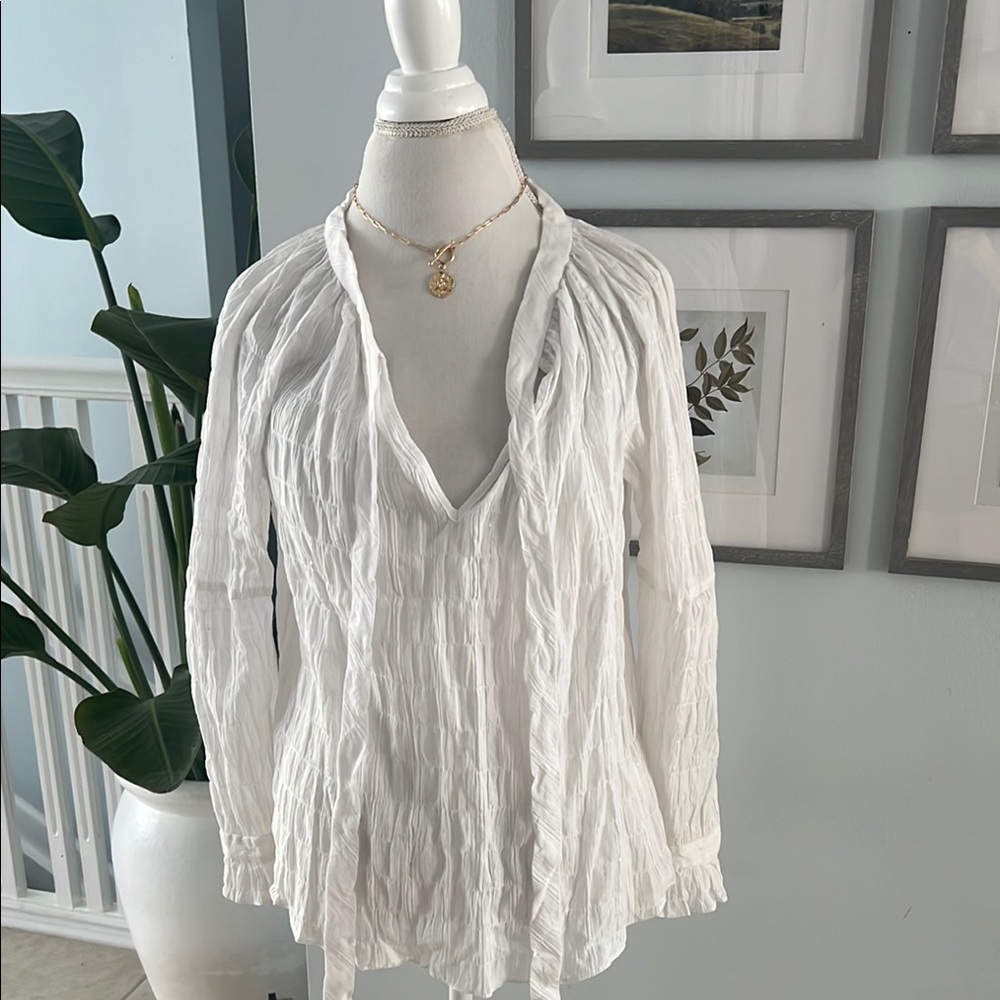 Marie Oliver White Blouse